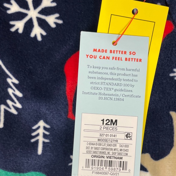NWT Cat & Jack 2pc Moose Pajamas - Picture 5 of 6